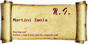 Martini Imola névjegykártya